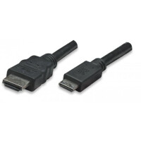 TECHLY HDMI kabel High Speed mit Ethernet-Mini HDMI, 3m sw.