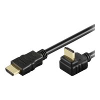 TECHLY HDMI Kabel High Speed mit Ethernet gewinkelt 1m sw