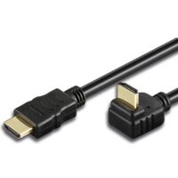 TECHLY HDMI Kabel High Speed mit Ethernet gewinkelt 1m sw