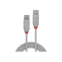 LINDY USB 2.0 Typ A Verlängerungskabel Anthra Line 2m