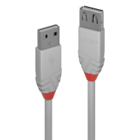 LINDY USB 2.0 Typ A Verlängerungskabel Anthra Line 5m