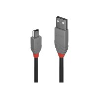 LINDY USB 2.0 Typ A an Mini-B Kabel Anthra Line 0.5m