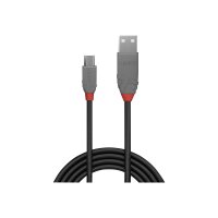 LINDY USB 2.0 Typ A an Micro-B Kabel Anthra Line 1m