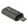 DELOCK Adapter USB 2.0 Micro-B Stecker zu USB Type-C 2.0 Buchse anthrazit