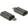 DELOCK Adapter USB 2.0 Micro-B Stecker zu USB Type-C 2.0 Buchse anthrazit