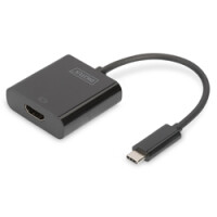 DIGITUS USB Type-C zu HDMI Adapter 4K/30Hz Kabellänge: 195 cm schwarz