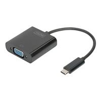 DIGITUS USB Type-C zu VGA Adapter Full HD 1080p Kabellänge: 195 cm schwarz