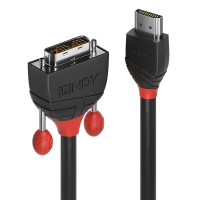 LINDY HDMI an DVI-D Single Link Kabel 1.00m, Black Line