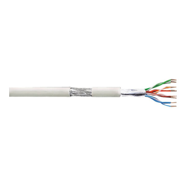 LOGILINK Netzwerk Verlegekabel S/FTP Cat6, PVC, weiß, 100m