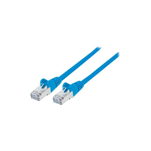 INTELLINET Netzwerkkabel Cat6 S/FTP LS0H 1m Blau  RJ-45 Stecker / RJ-45 Stecker Vergoldete Kontakte