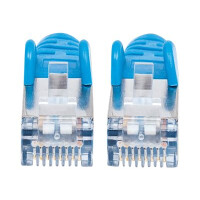 INTELLINET Network Cable, Cat7 Raw Cable, Cat6A Modular plugs, CU, S/FTP, LSOH, 0.5 m, Blue