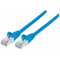INTELLINET Network Cable, Cat7 Raw Cable, Cat6A Modular plugs, CU, S/FTP, LSOH, 0.5 m, Blue