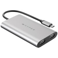 HYPER Drive Dual - Videoadapter - USB-C zu HDMI, USB-C -...