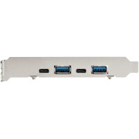 STARTECH.COM USB-C PCIe Karte mit 4 Ports - 10 Gbit/s USB PCI Express Erweiterungskarte mit 2 Contro
