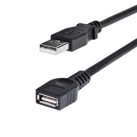 STARTECH.COM 1,8m USB 2.0 A Verlängerungskabel - Stecker / Buchse - USB Verlängerung - Schwarz