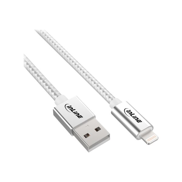 INLINE - Lightning-Kabel - Lightning (M) bis USB (M) - 1 m - Silber - für Apple iPa