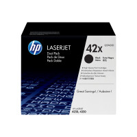 HP 42X 2er Pack Schwarz LaserJet Tonerpatrone (Q5942XD)