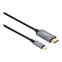 MANHATTAN 4K@60Hz USB-C auf HDMI-Kabel Stecker/Stecker 2m