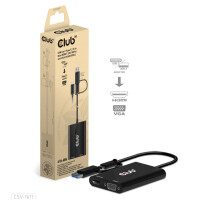 CLUB3D Adapter USB Typ C/A > HDMI / VGA                St/Bu retail