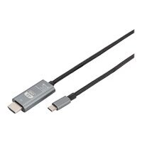 DIGITUS USB Type-C adapter cable Type-C to HDMI AM/M 2m 4K/60Hz 18GB CE bl gold
