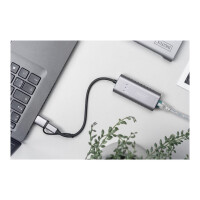 DIGITUS USB Type-C Gigabit Ethernet Adap. 2.5G USB-C+USB A