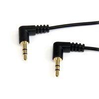 STARTECH.COM 30cm 3,5mm Klinke Audiokabel rechts gewinkelt - Stecker/Stecker - Klinkenkabel