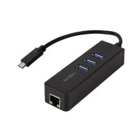 LogiLink USB 3.0 Typ-C auf Gigabit Adapter zu 1x RJ45 und 3x
