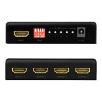 LOGILINK HDMI-Splitter 1x4-Port, 4K/60Hz, Downscaler, EDID