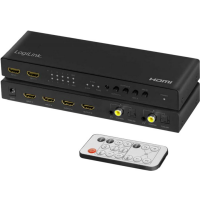 LOGILINK HDMI matrix switch 4x2-Port, 4K/60 Hz, HDR, ARC, extract, scaler, RC