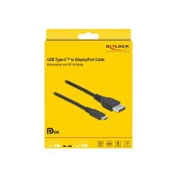 DELOCK Bidirektionales USB Type-C zu DisplayPort Kabel DP Alt Mode 8K 60 1,5m DP 8K zertifiziert