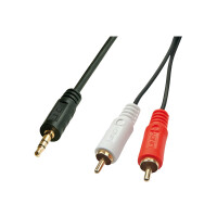 LINDY Audiokabel Stereo RCA 3,5mm/2m  2xRCA/3,5mm m/m,...