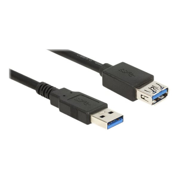 DELOCK Verlängerungskabel USB 3.0 Typ-A Stecker > USB 3.0 Typ-A Buchse 2,0 m schwarz