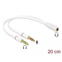 DeLOCK Adapterkabel Klinke Headset1 x 4 Pin weiß