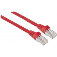 INTELLINET Netzwerkkabel Cat6A S/FTP CU LS0H 0,50m Rot RJ-45 Stecker / RJ-45 Stecker Vergoldete Kont