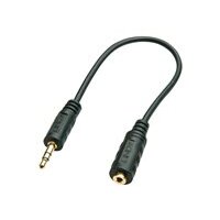 LINDY Audioadapterkabel 3,5M/2,5F  20cm-Kabel 3,5mm M/2,5mm F