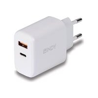 LINDY USB Ladegerät Typ A & C Charger 30W,...