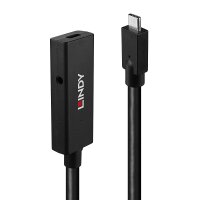 LINDY 5m USB 3.2 Gen 2 C/C Aktivverlängerung 5m USB 3.2 Verlängerung am USB-Anschluss Typ C des Comp