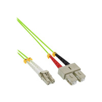 INLINE LWL Duplex Kabel, LC/SC, 50/125µm, OM5, 2m