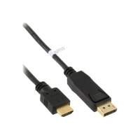 INLINE DisplayPort zu HDMI Konverter Kabel schwarz 3m