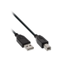 INLINE USB 2.0 Kabel, A an B, schwarz, 2m