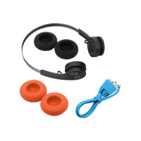 JLAB Rewind Wireless Retro Bluetooth Kopfhörer On Ear Headset, Klang-Personalisierung Schwarz