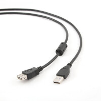 GEMBIRD AM-AF Verlängerungskabel USB 2.0 1,8M Ferrit