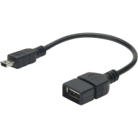 DIGITUS USB Adapter, Typ mini USB B - A, St/Bu, 20