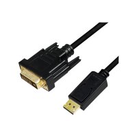 LOGILINK DisplayPort-Kabel DP 1.2 zu DVI 1.2 2,0m schwarz
