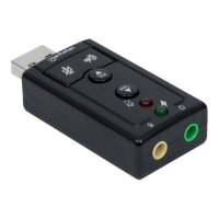 IC INTRACOM Manhattan Hi-Speed USB 2.0 - 3D 7.1 Sound Adapter schwarz