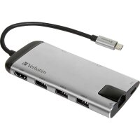VERBATIM USB-C Verbatim Adapter USB 3.1 GEN 1/ USB 3.0 x 3 HDMI RJ45