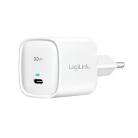LOGILINK USB Steckdosenadapter 1 x USB-C-Port(PD),GaN,30W