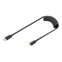 DIGITUS USB C to Lightning Spring cable MFI C94 TPU USB...