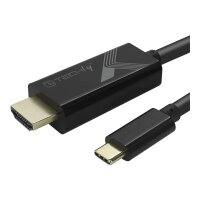 TECHLY Adapter Kabel USB-C M auf HDMI M 2.0 4K, schwarz 5m