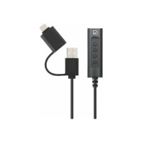 MANHATTAN Audioadapterkabel USB-C/USB-A auf 3,5mm Buchse